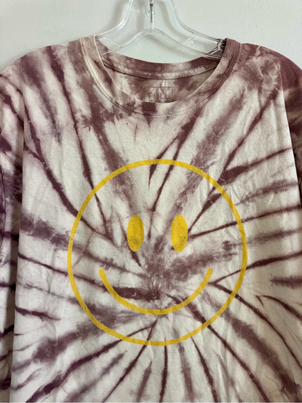 Full Tilt Smiley tee shirt M purple tie dye